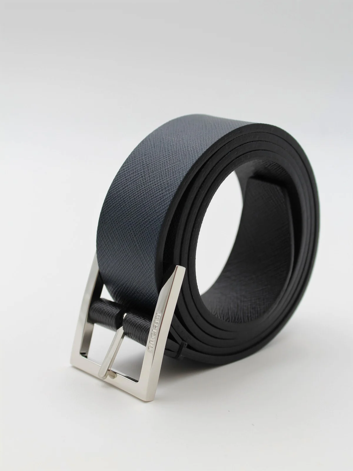 ORCIANI Cintura Uomo SAFFIANO DOUBLE U08311 SID N+T Nero - Image 3