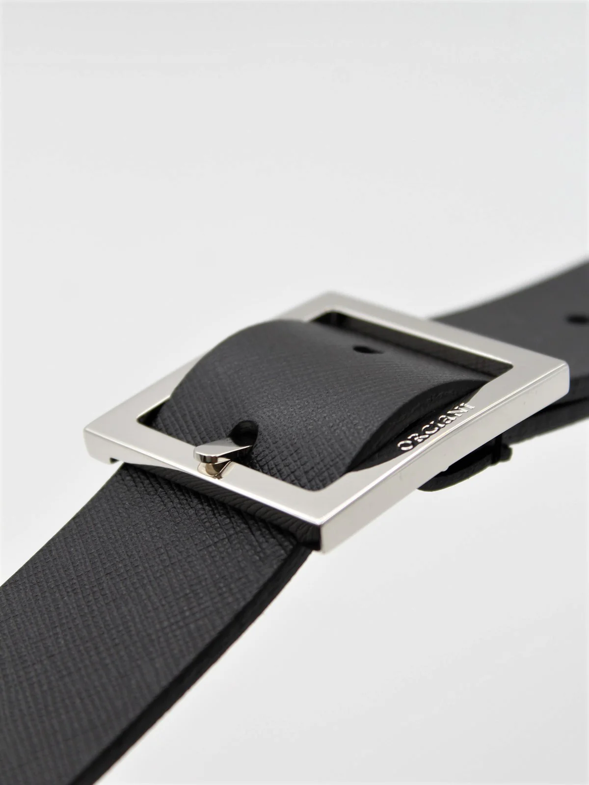 ORCIANI Cintura Uomo SAFFIANO DOUBLE U08311 SID N+T Nero - Image 4