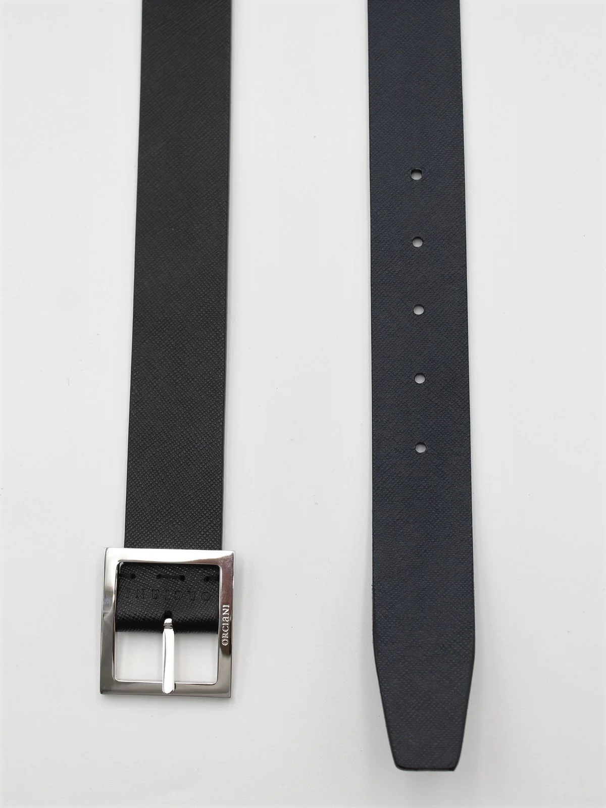 ORCIANI Cintura Uomo SAFFIANO DOUBLE U08311 SID N+T Nero - Image 7