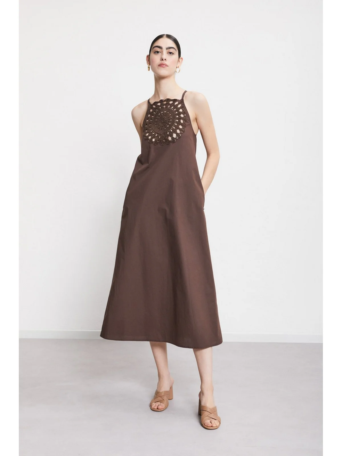 OTTOD'AME Abito Donna  DA5181 2138 CIOCCOLATO - Image 6