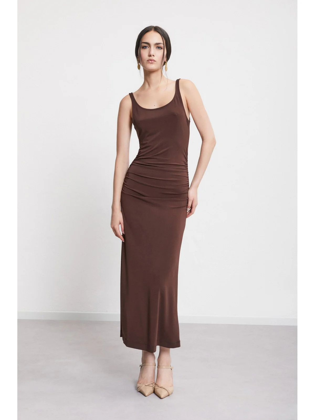 OTTOD'AME Abito Donna DA5237 2138 CIOCCOLATO - Image 2