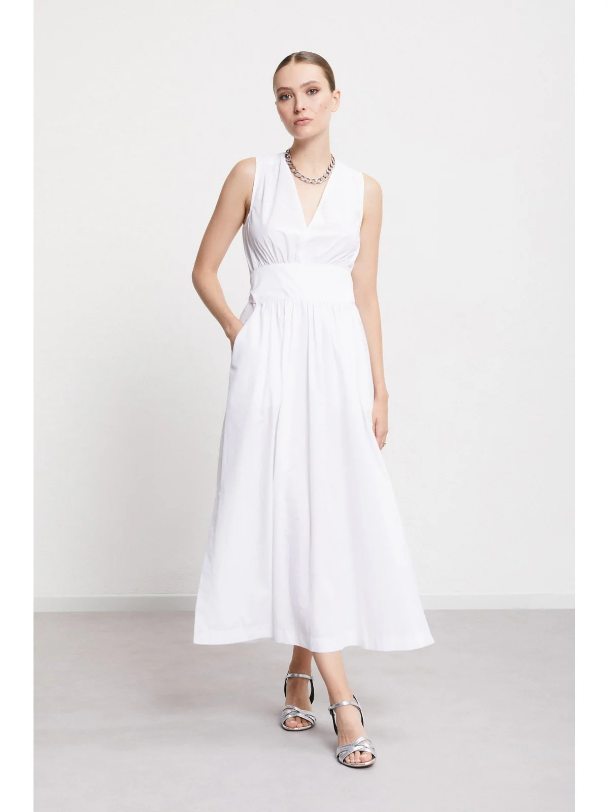 OTTOD'AME Abito Donna  DA5259 1948 Bianco - Image 3