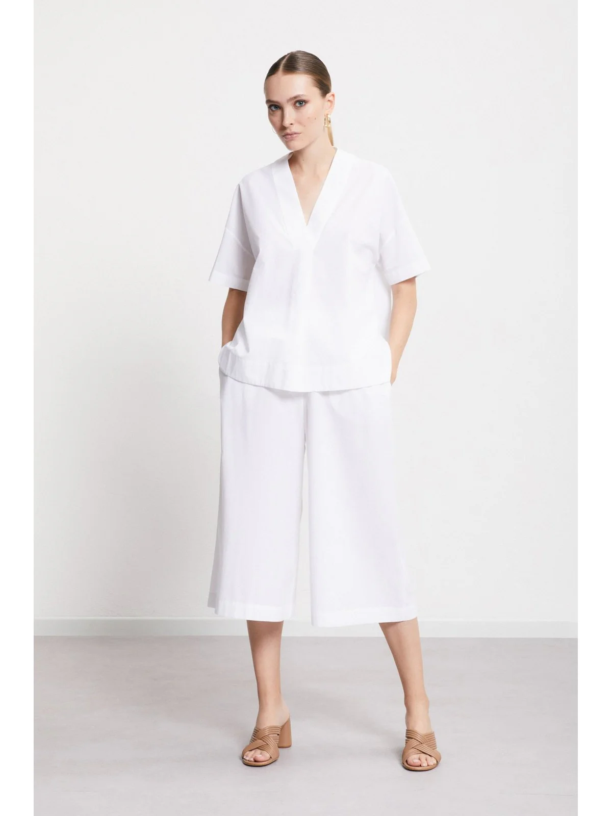 OTTOD'AME Pantalone Donna  DP9853 1948 Bianco - Image 2