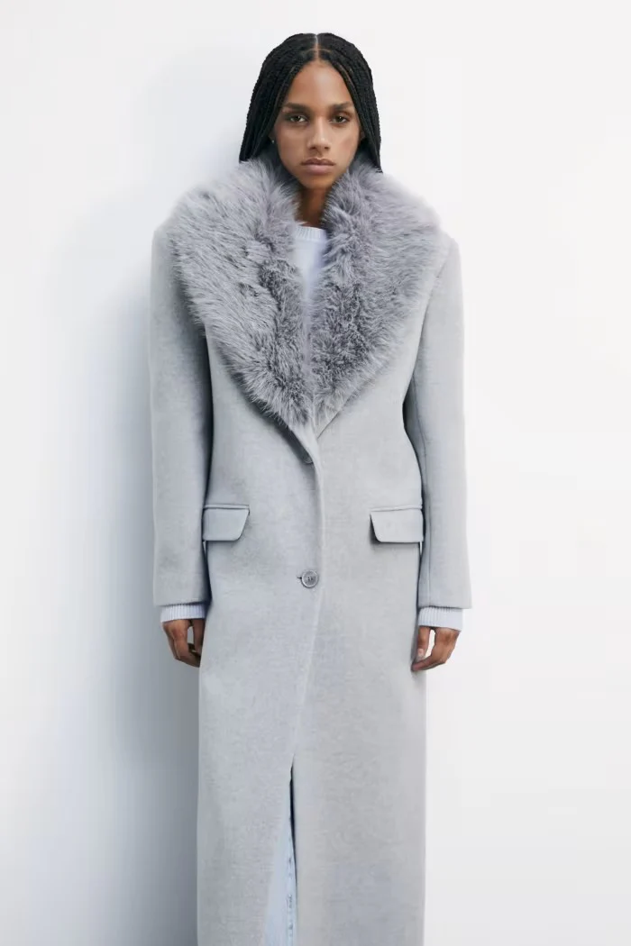 PATRIZIA PEPE Cappotto Donna 2O0212 A512 S263 GRIGIO CHIARO - Image 6