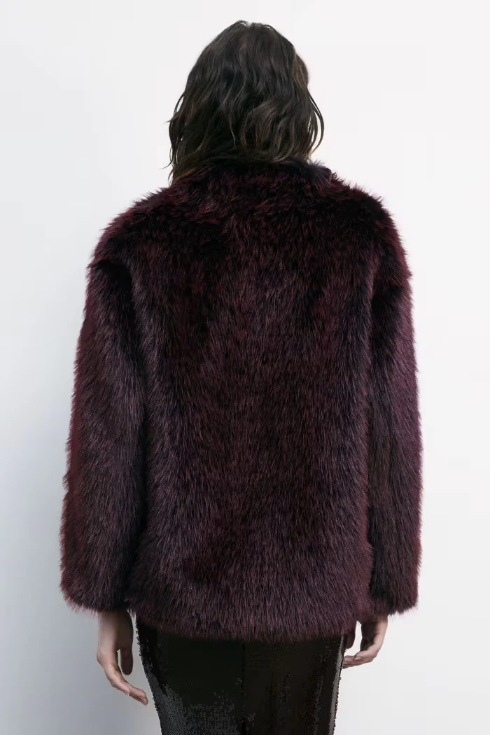 PATRIZIA PEPE Pelliccia Donna  8O0197 E072 R871 PURPLE RED - Image 4