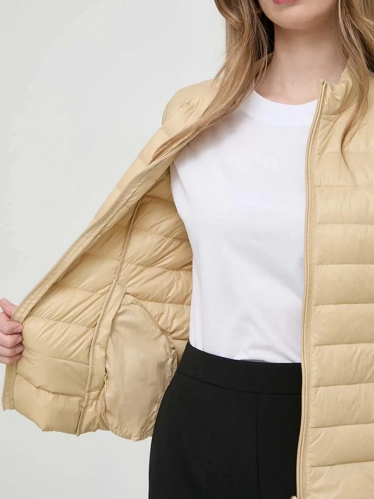 PATRIZIA PEPE Piumino Donna CO0178 A503 B814 Beige - Image 7