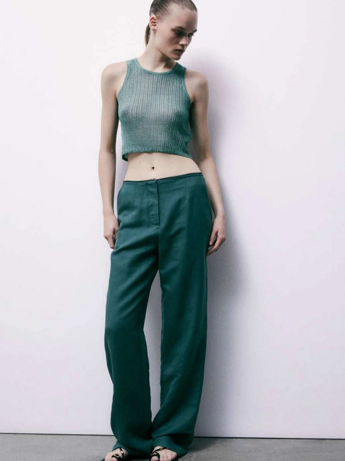 PATRIZIA PEPE Top Donna  2K0374 K328 G634 ALGAE GREEN LUREX - Image 2