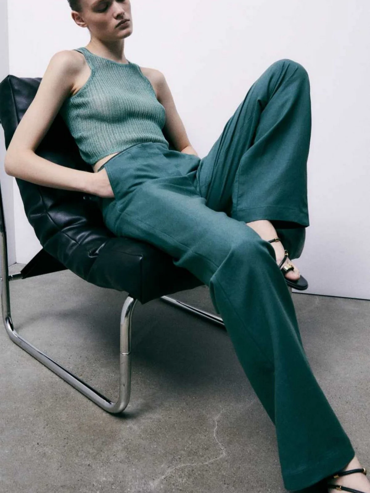 PATRIZIA PEPE Top Donna  2K0374 K328 G634 ALGAE GREEN LUREX - Image 3