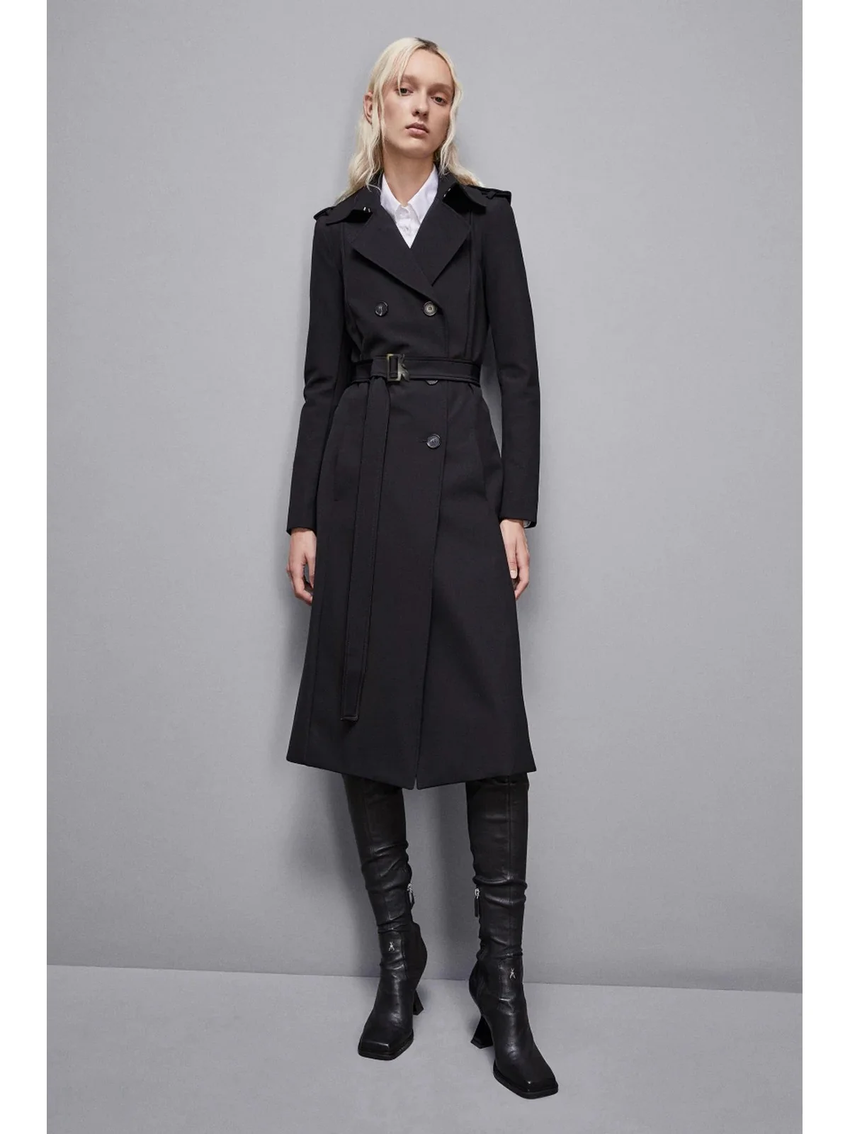 PATRIZIA PEPE Trench Donna 8O0137 A2AW K103 Nero - Image 3