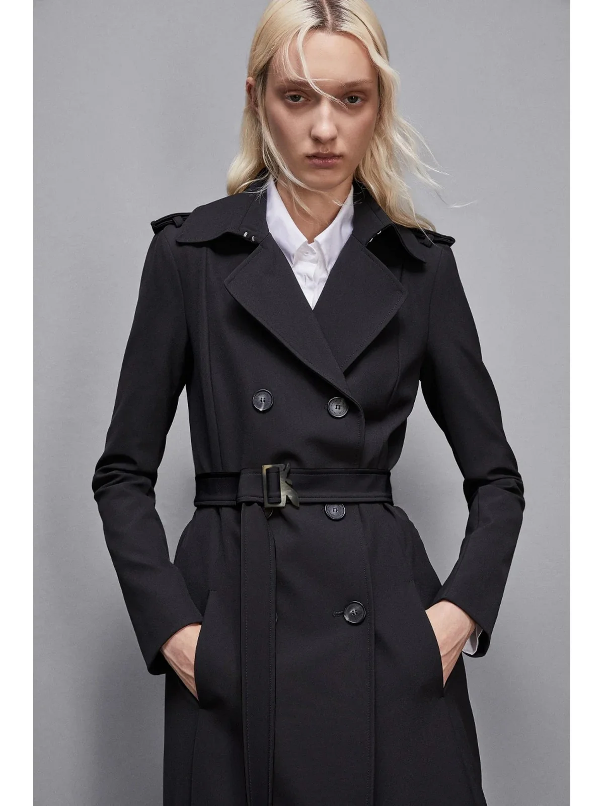 PATRIZIA PEPE Trench Donna 8O0137 A2AW K103 Nero - Image 5