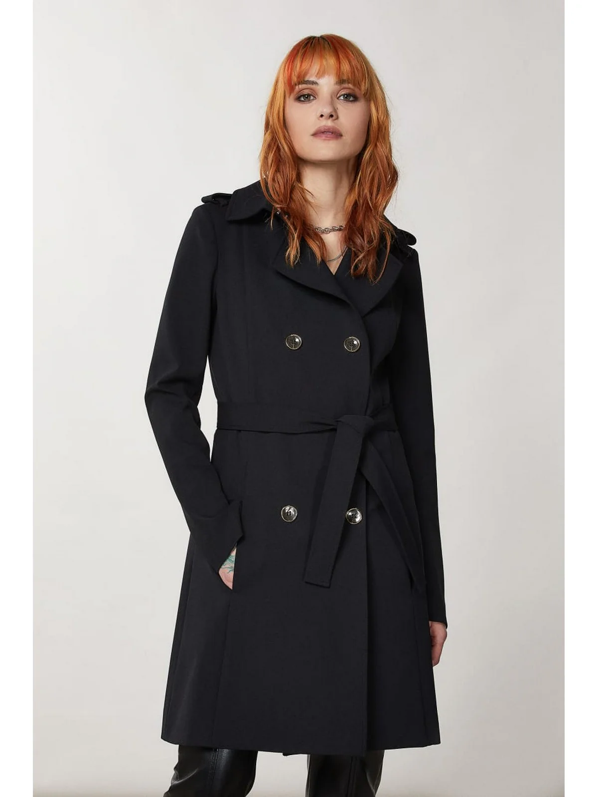 PATRIZIA PEPE Trench Donna  CO0188 A2AW K103 Nero - Image 2