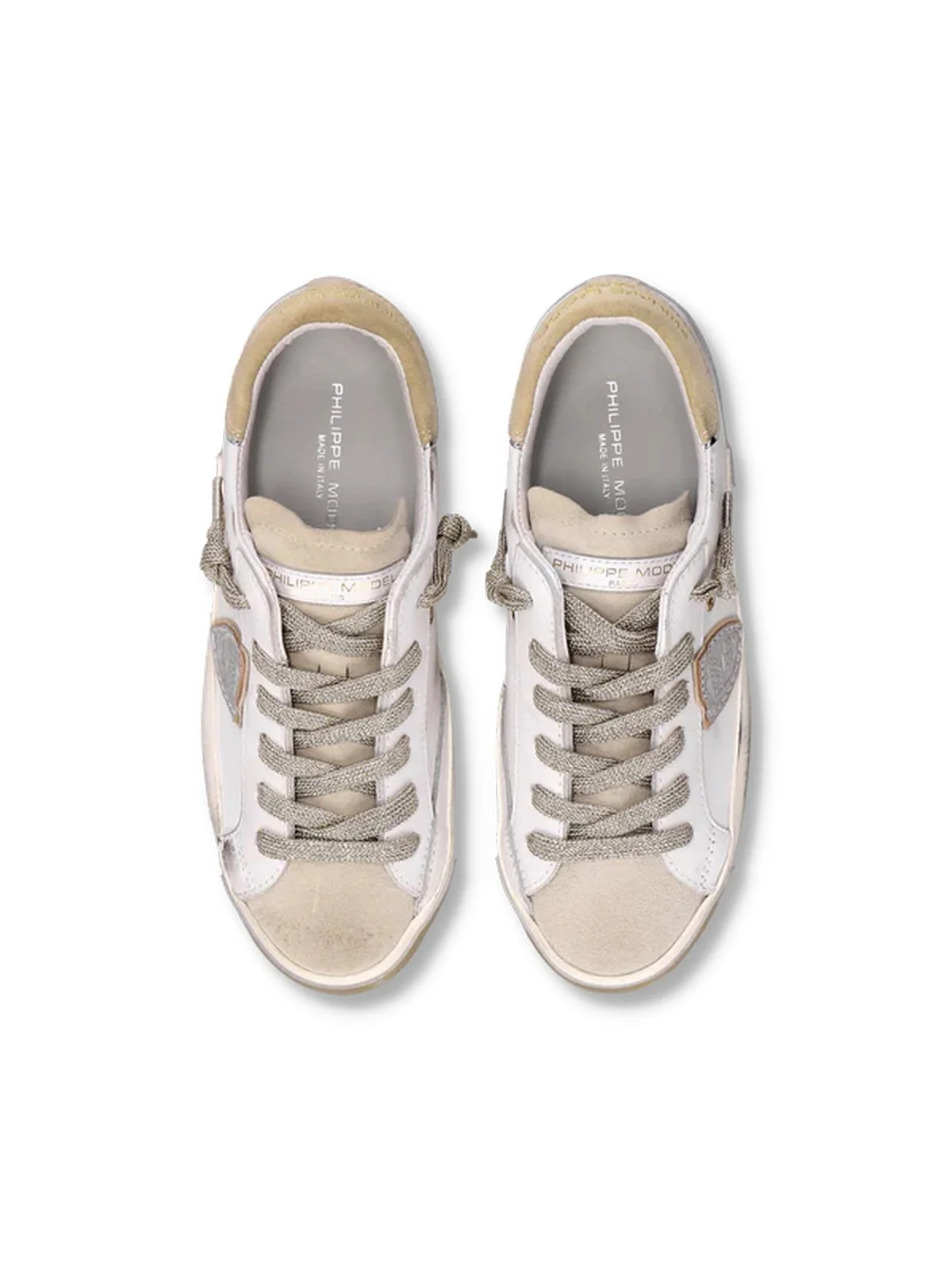 PHILIPPE MODEL Sneaker Donna Prsx Low Woman PRLD VDE1 Bianco - Image 3