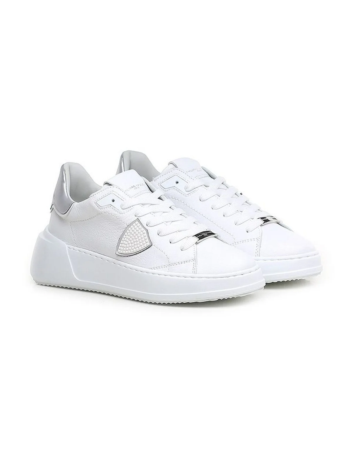 PHILIPPE MODEL Sneaker Donna Tres temple low woman BJLD VKD1 Bianco - Image 4
