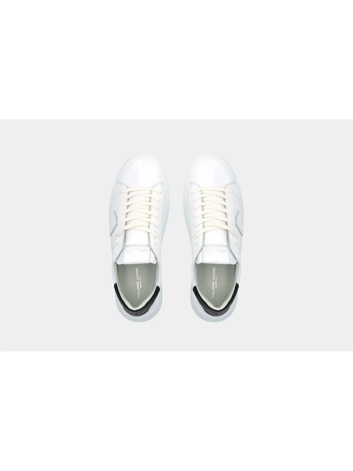 PHILIPPE MODEL Sneaker Uomo Temple low man BTLU V007 BLANC NOIR - Image 5