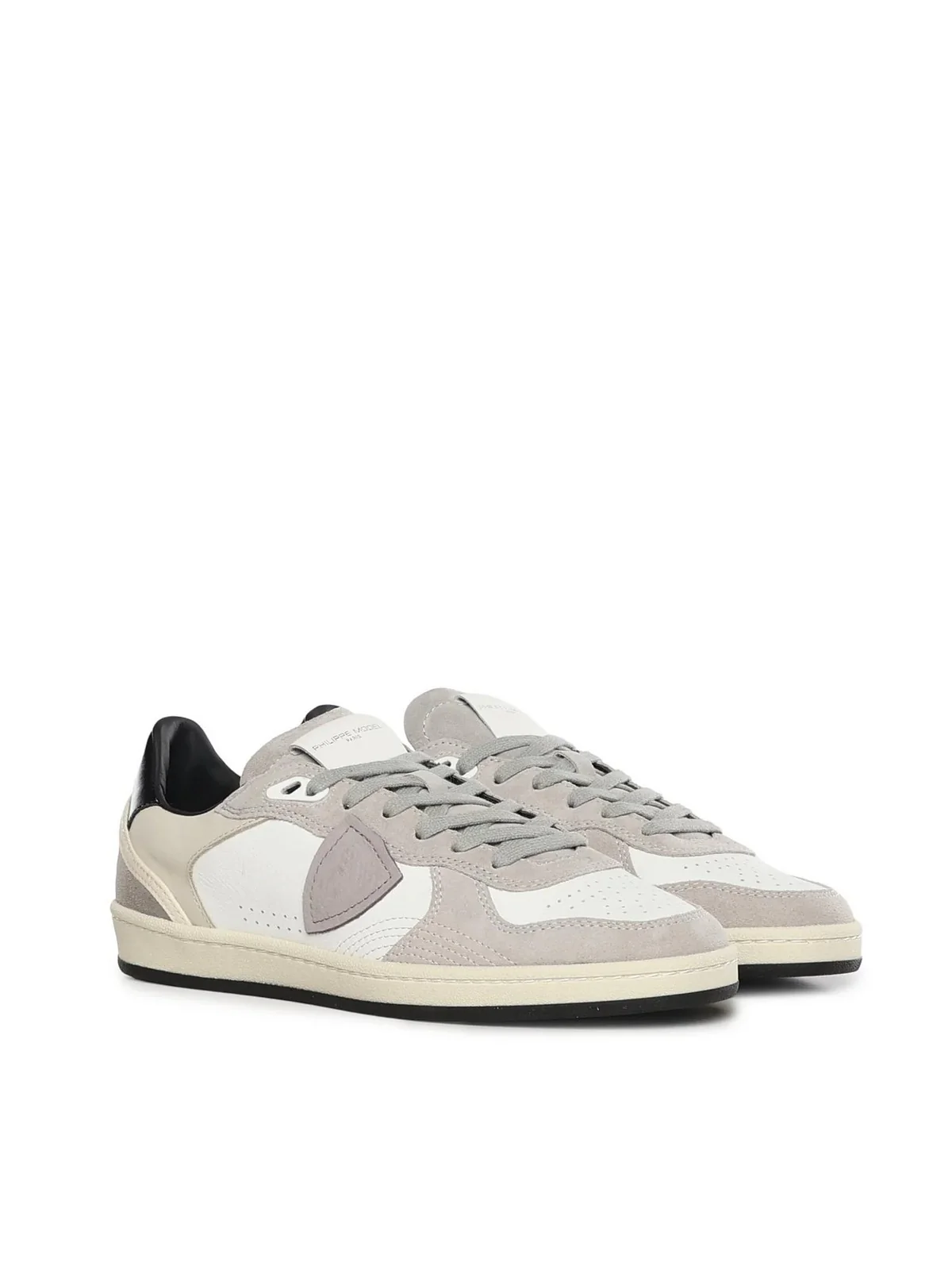 PHILIPPE MODEL Sneaker Uomo PGAL LOW MAN PGLU VD03 VEAU DAIM_BLANC NOIR - Image 4
