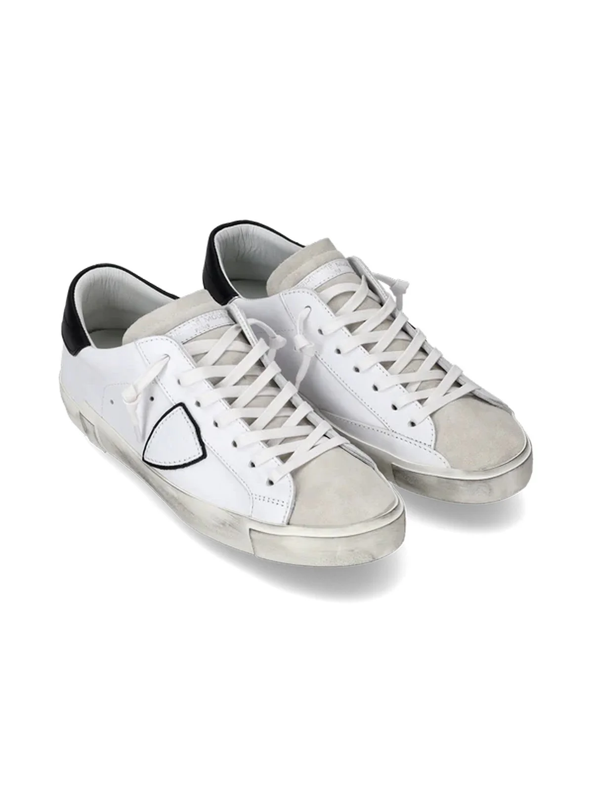 PHILIPPE MODEL Sneaker Uomo Prsx Low Man PRLU 1011 BASIC_BLANC NOIR - Image 2