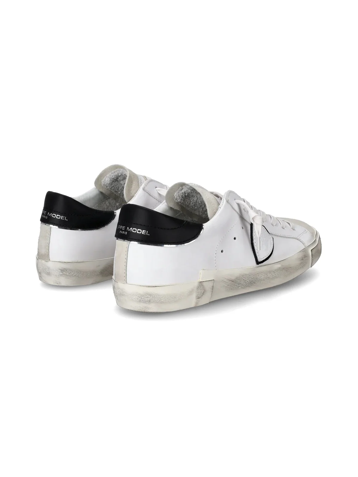 PHILIPPE MODEL Sneaker Uomo Prsx Low Man PRLU 1011 BASIC_BLANC NOIR - Image 3