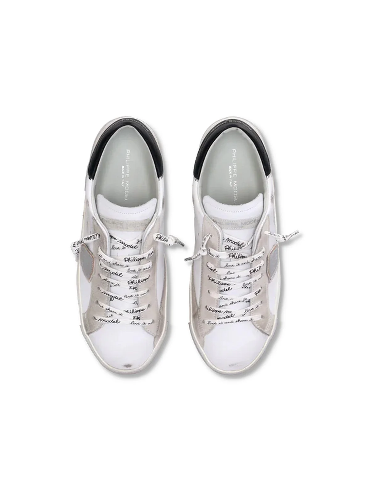 PHILIPPE MODEL Sneaker Uomo Prsx Low Man PRLU MA02 FOXY LAMINE'_BLANC ARGENT - Image 3