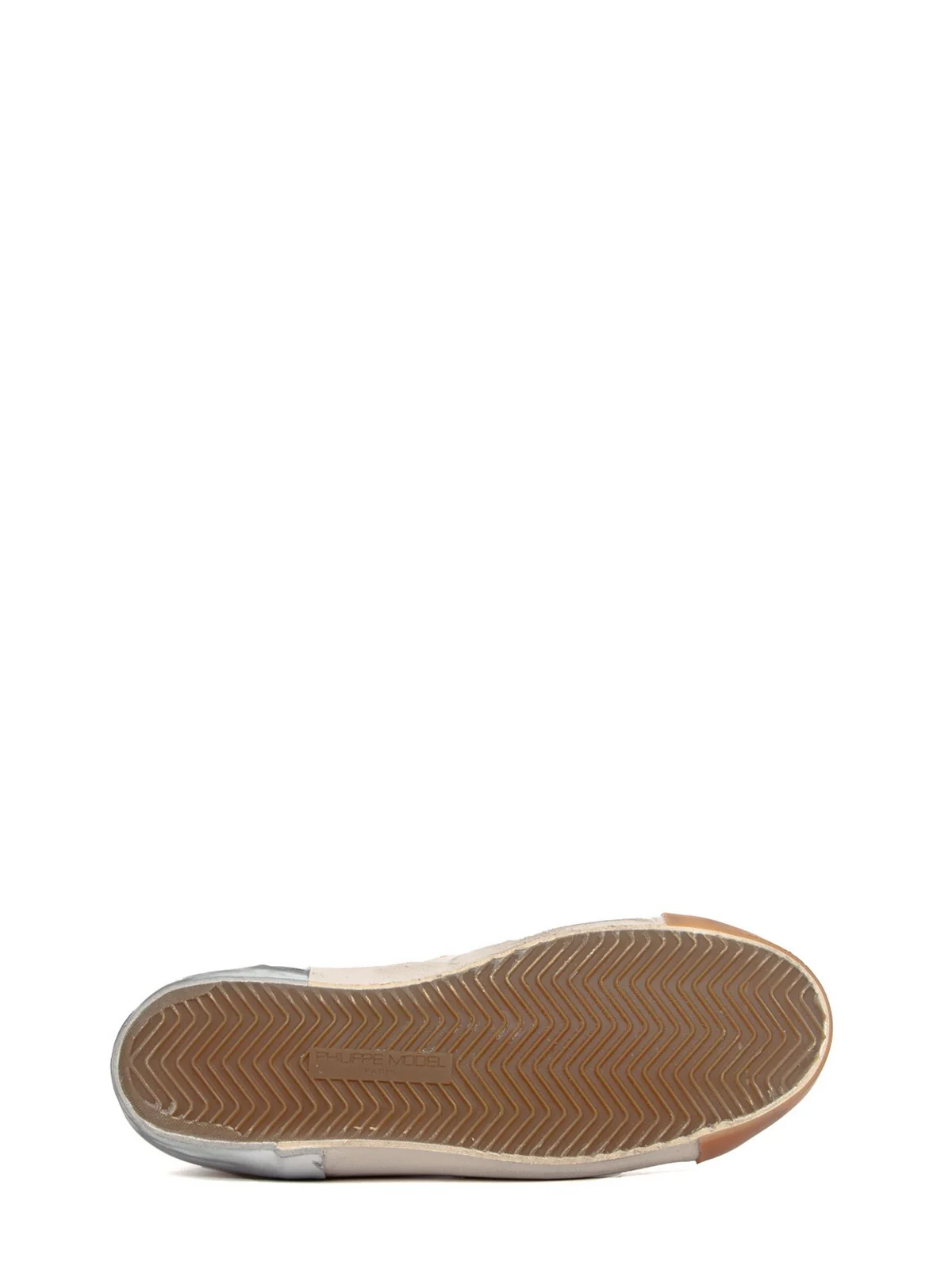 PHILIPPE MODEL Sneaker Uomo Prsx Low Man PRLU VDP1 VEAU DAIM POP_BLANC BRUN - Image 4