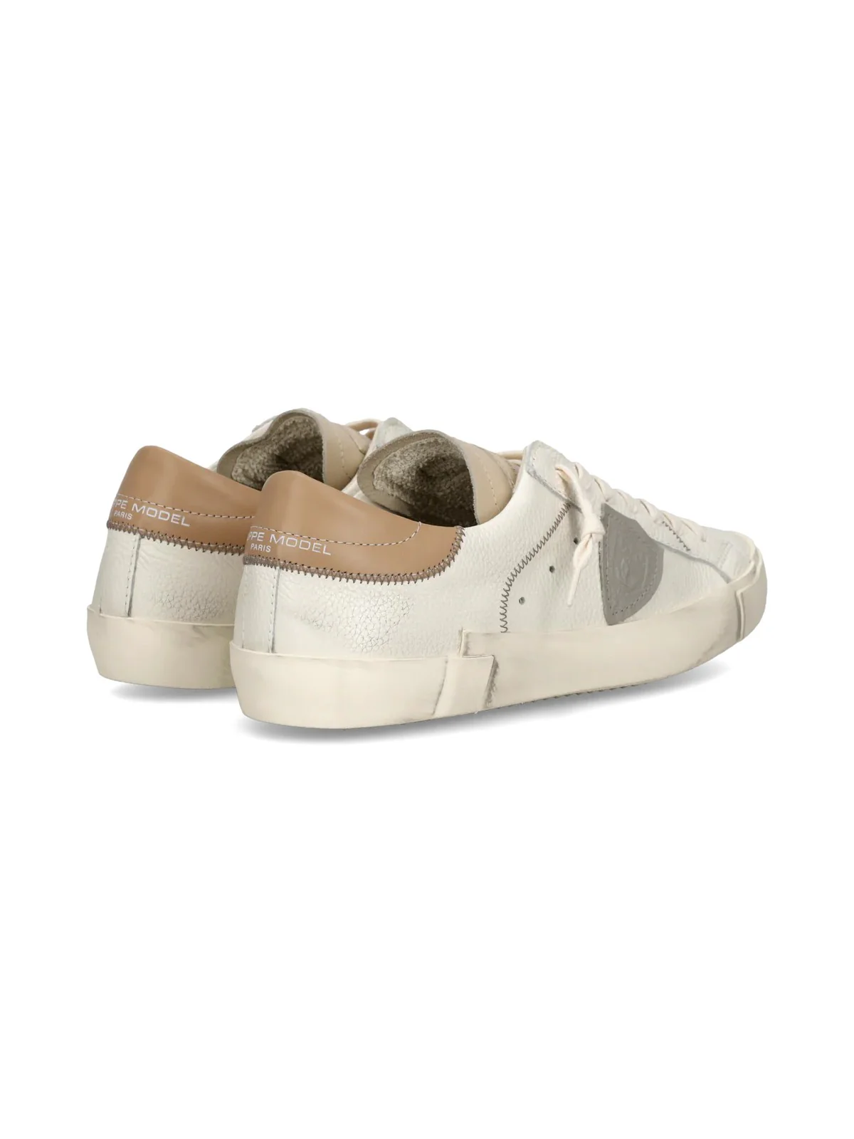 PHILIPPE MODEL Sneaker Uomo Prsx Low Man PRLU VZ01 VEAU CERF_LAIT MUD - Image 3