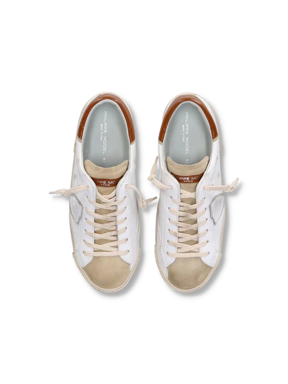 PHILIPPE MODEL Sneaker Uomo Prsx Low Man PRLU WX30 Beige - Image 6