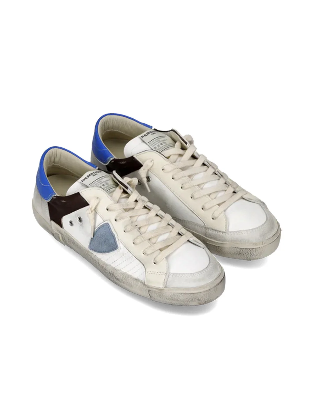 PHILIPPE MODEL Sneaker Uomo Prsx Low Man PRLU XP11 MIXAGE POP_BLANC BRUN BLUETTE - Image 2
