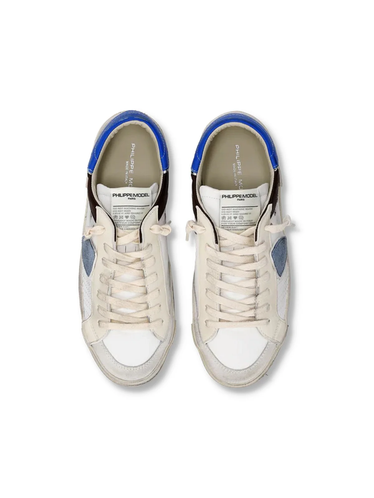 PHILIPPE MODEL Sneaker Uomo Prsx Low Man PRLU XP11 MIXAGE POP_BLANC BRUN BLUETTE - Image 4