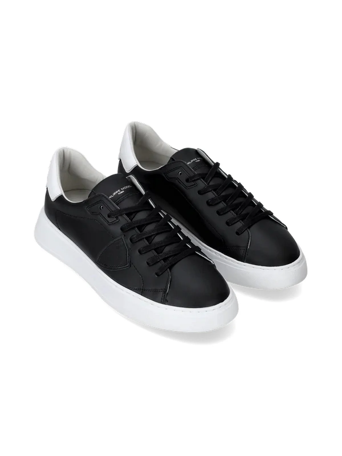 PHILIPPE MODEL Sneaker Uomo Temple low man BTLU V002 VEAU_NOIR BLANC - Image 2