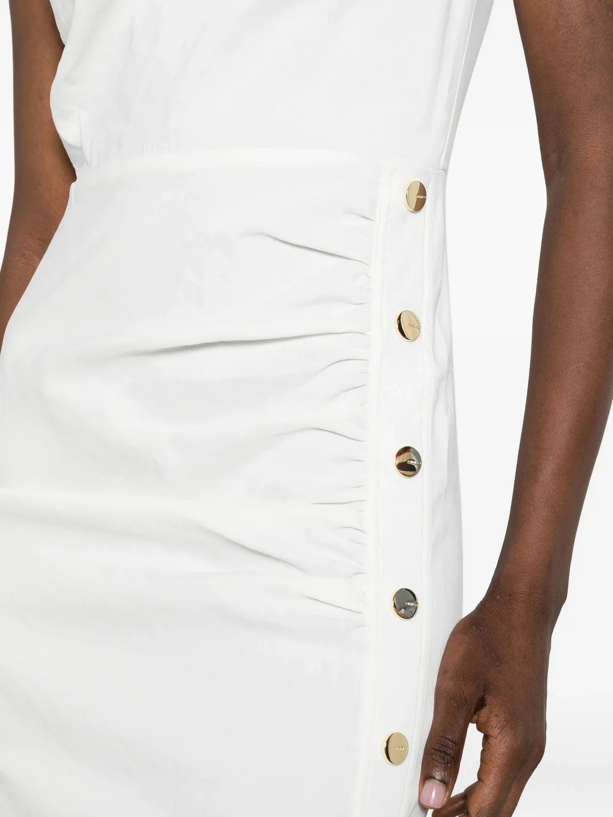 PINKO Abito Donna ALISSA ABITO LINO STRETCH 106521-A34I Z05 BIANCO-BIANCANEVE - Image 4