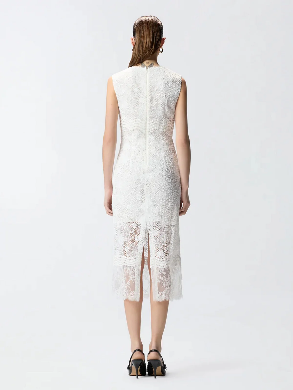 PINKO Abito Donna AUDREY ABITO PIZZO REBRODE 106660-A381 Z05 BIANCO-BIANCANEVE - Image 3