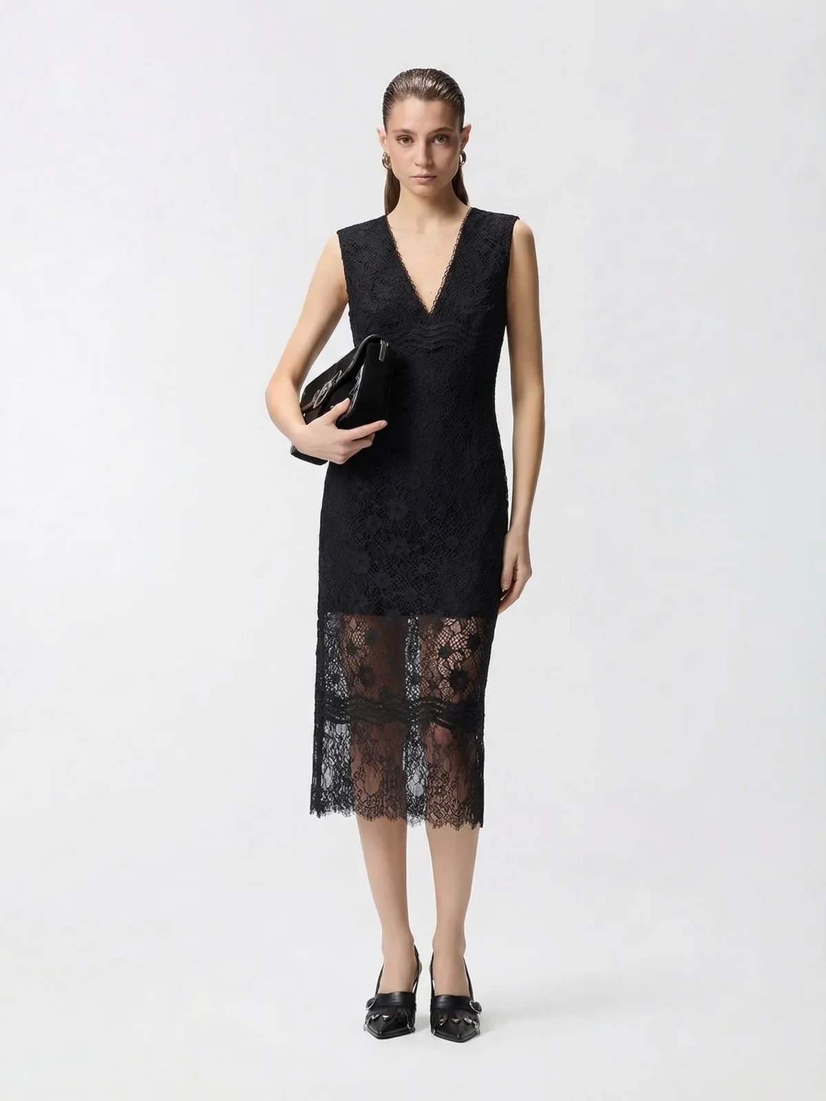 PINKO Abito Donna AUDREY ABITO PIZZO REBRODE 106660-A381 Z99 NERO LIMOUSINE - Image 2