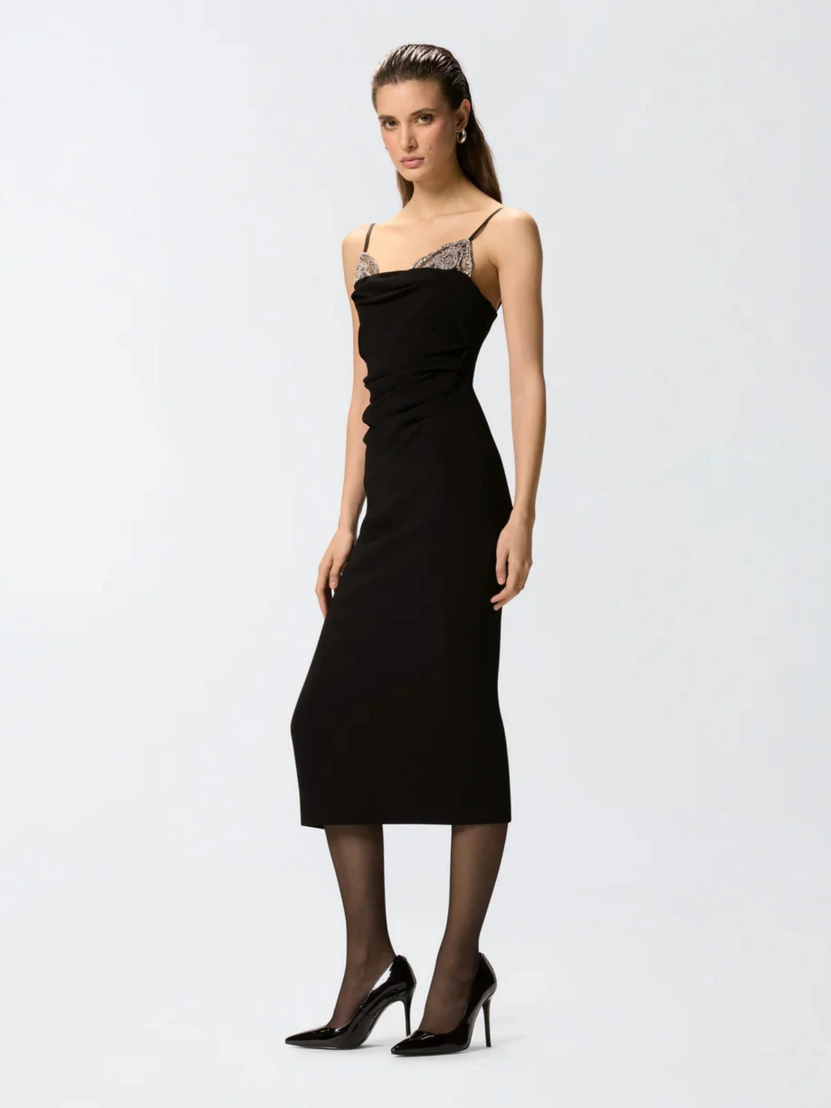 PINKO Abito Donna CARRUBA ABITO 106637-A31P Z99 NERO LIMOUSINE - Image 5