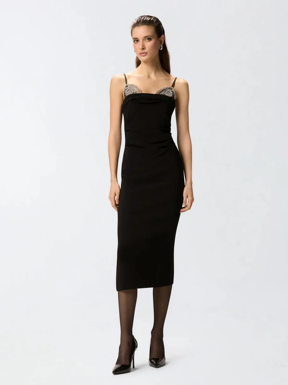 PINKO Abito Donna CARRUBA ABITO 106637-A31P Z99 NERO LIMOUSINE - Image 6