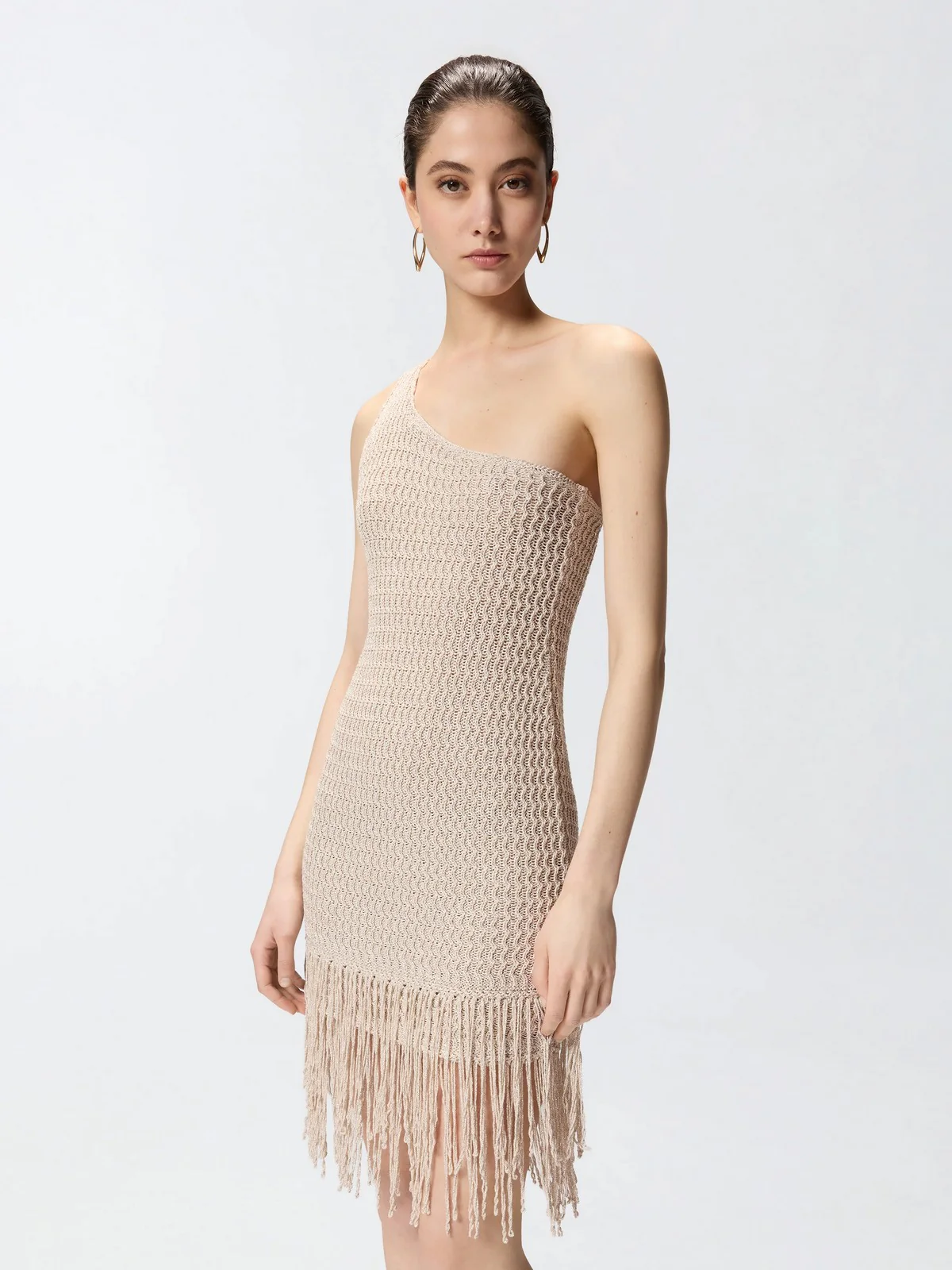 PINKO Abito Donna JUNIPEROS ABITO OPENWORK LUREX 106959-A3CI I05 GRIGIO MATTINA - Image 3