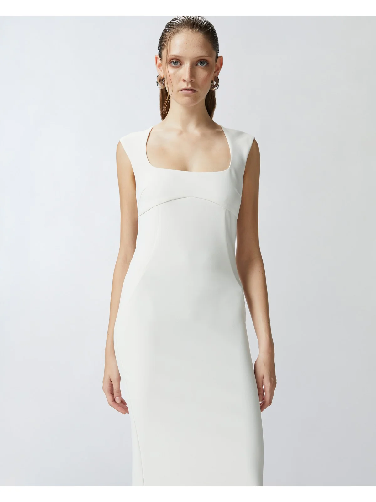 PINKO Abito Donna Valensole Abito Crepe Stretch 103960-A20A Z10 Bianco - Image 3