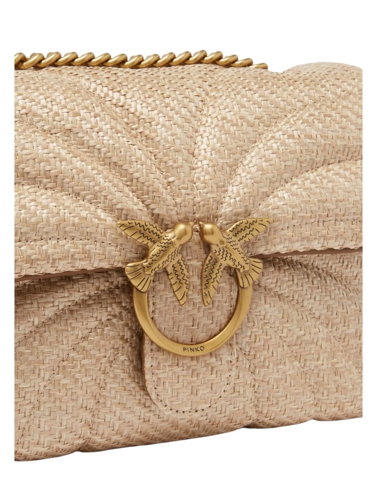 PINKO Borsa Donna  100038-A2C8 C50Q BEIGE-GRIGIO FUMO-ANTIQUE GOLD - Image 3