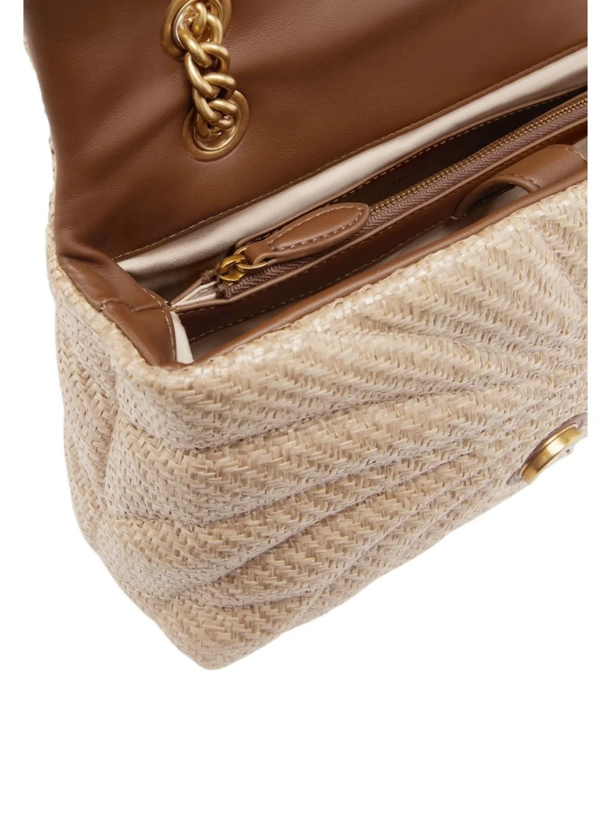 PINKO Borsa Donna  100038-A2C8 C50Q BEIGE-GRIGIO FUMO-ANTIQUE GOLD - Image 4