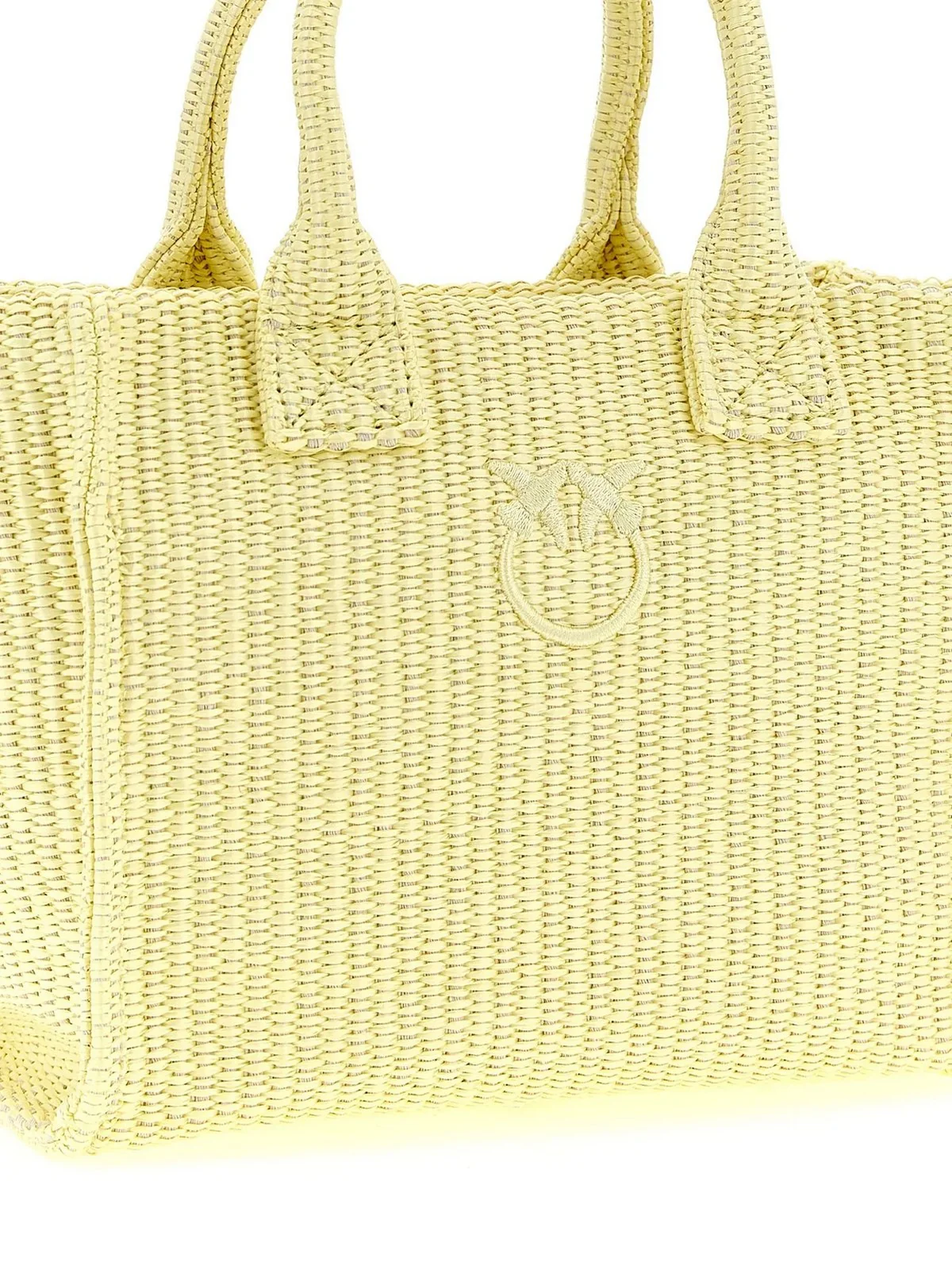 PINKO Borsa Donna BEACH SHOPPER MINI RAFIA 106832-A39Y C39 GIALLO PASTINACA - Image 3