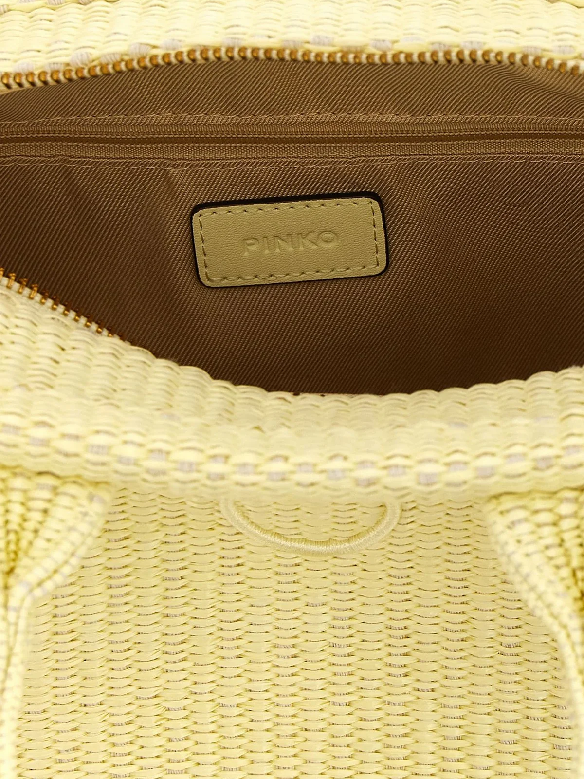 PINKO Borsa Donna BEACH SHOPPER MINI RAFIA 106832-A39Y C39 GIALLO PASTINACA - Image 4