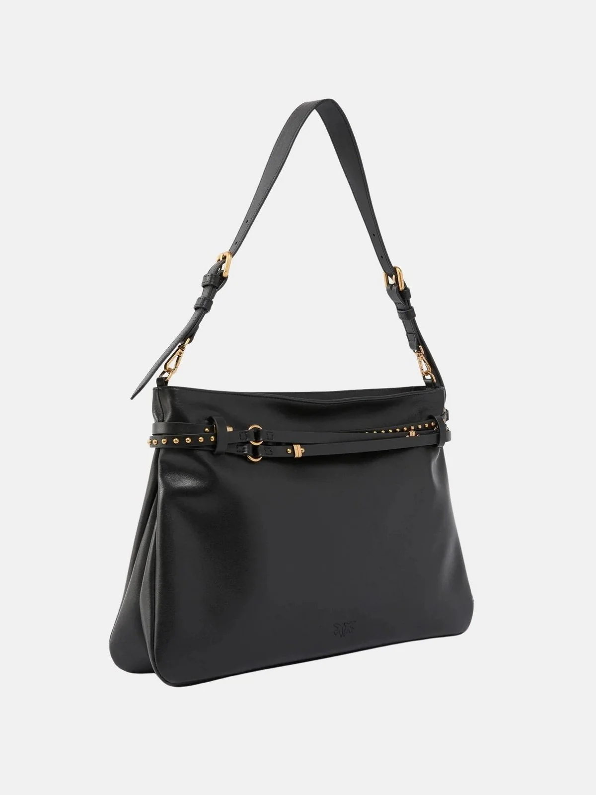 PINKO Borsa Donna BELT BAG BIG VITELLO MORBIDO 105903-A0QO Z99Q NERO-ANTIQUE GOLD - Image 3