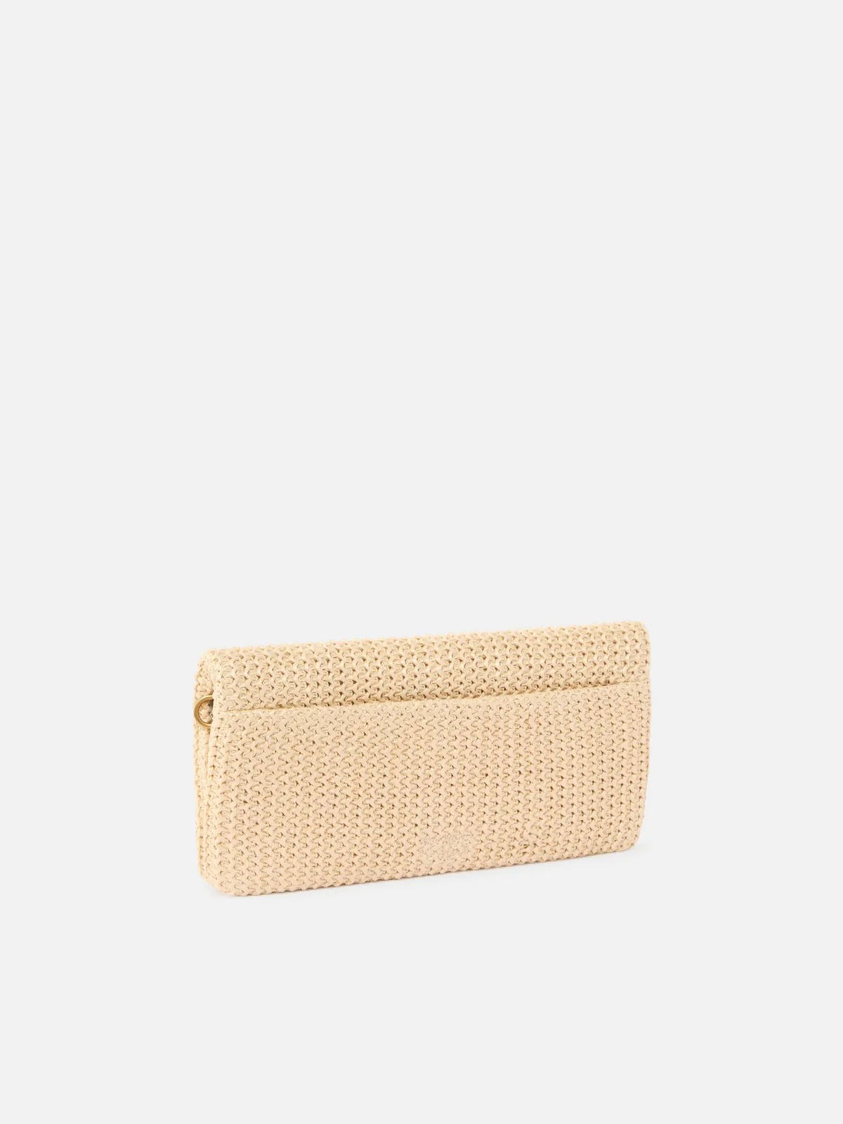 PINKO Borsa Donna CLICK SOFT HORIZONTAL CLASSIC 106022-A391 C24Q RAFIA/NERO-ANTIQUE GOLD - Image 3