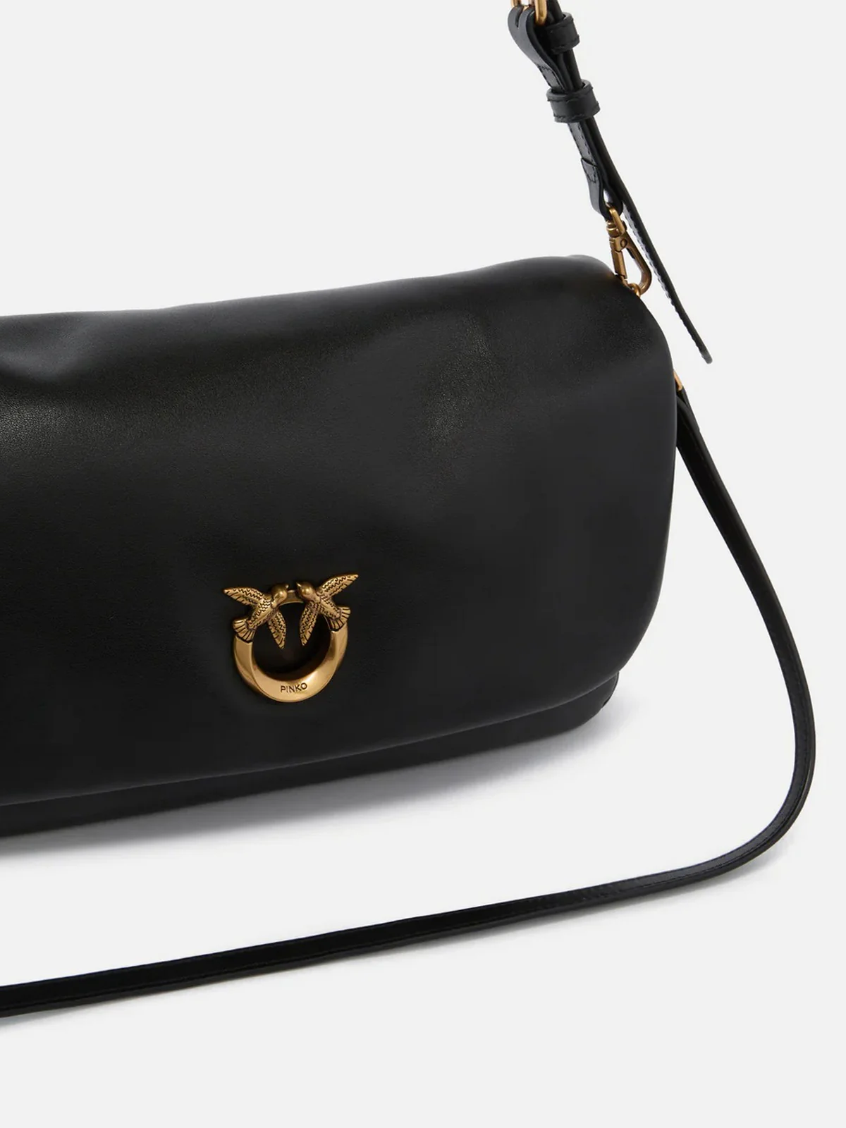 PINKO Borsa Donna CLICK SOFT HORIZONTAL HANDLE C 106178-A0QO Z99Q NERO-ANTIQUE GOLD - Image 2