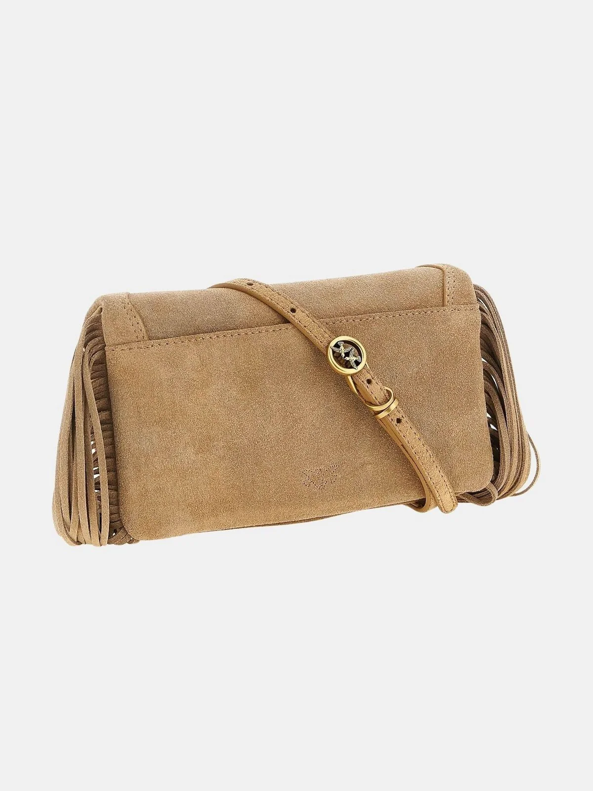 PINKO Borsa Donna CLICK SOFT HORIZONTAL MINI SUE 106023-A39A L08Q BEIGE-SCOIATTOLO-ANTIQUE GOLD - Image 3