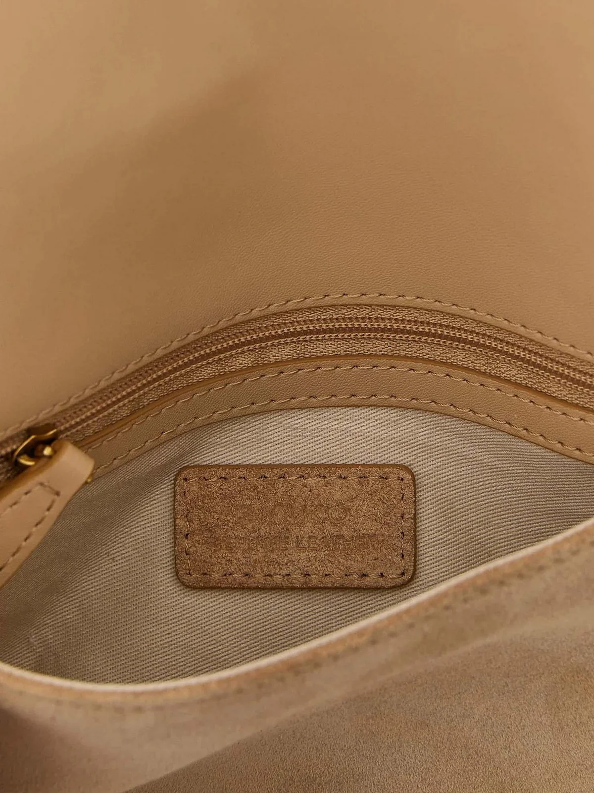 PINKO Borsa Donna CLICK SOFT HORIZONTAL MINI SUE 106023-A39A L08Q BEIGE-SCOIATTOLO-ANTIQUE GOLD - Image 5