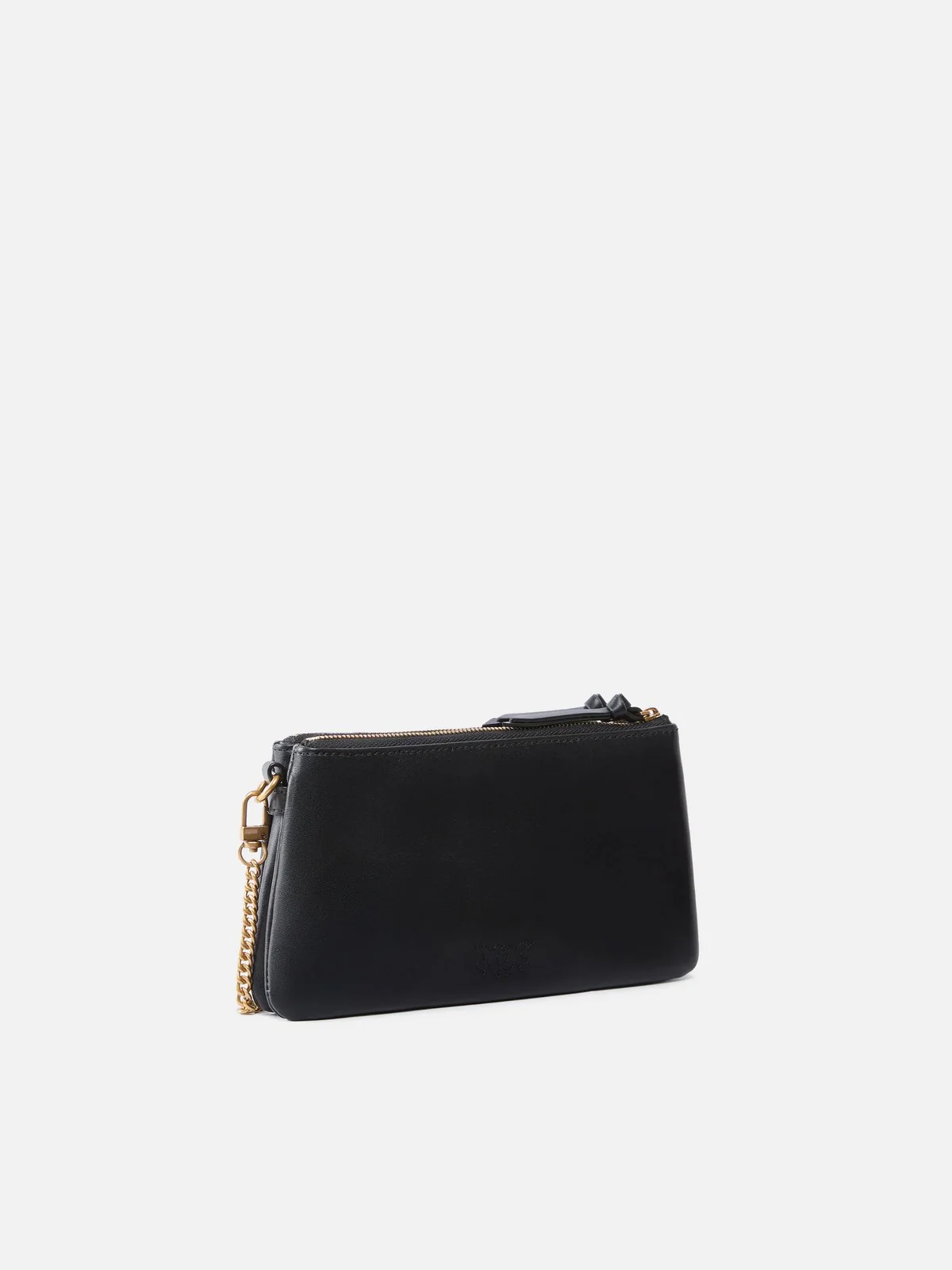 PINKO Borsa Donna DOUBLE MINI VITELLO MORBIDO 105359-A0QO Z99Q NERO-ANTIQUE GOLD - Image 5
