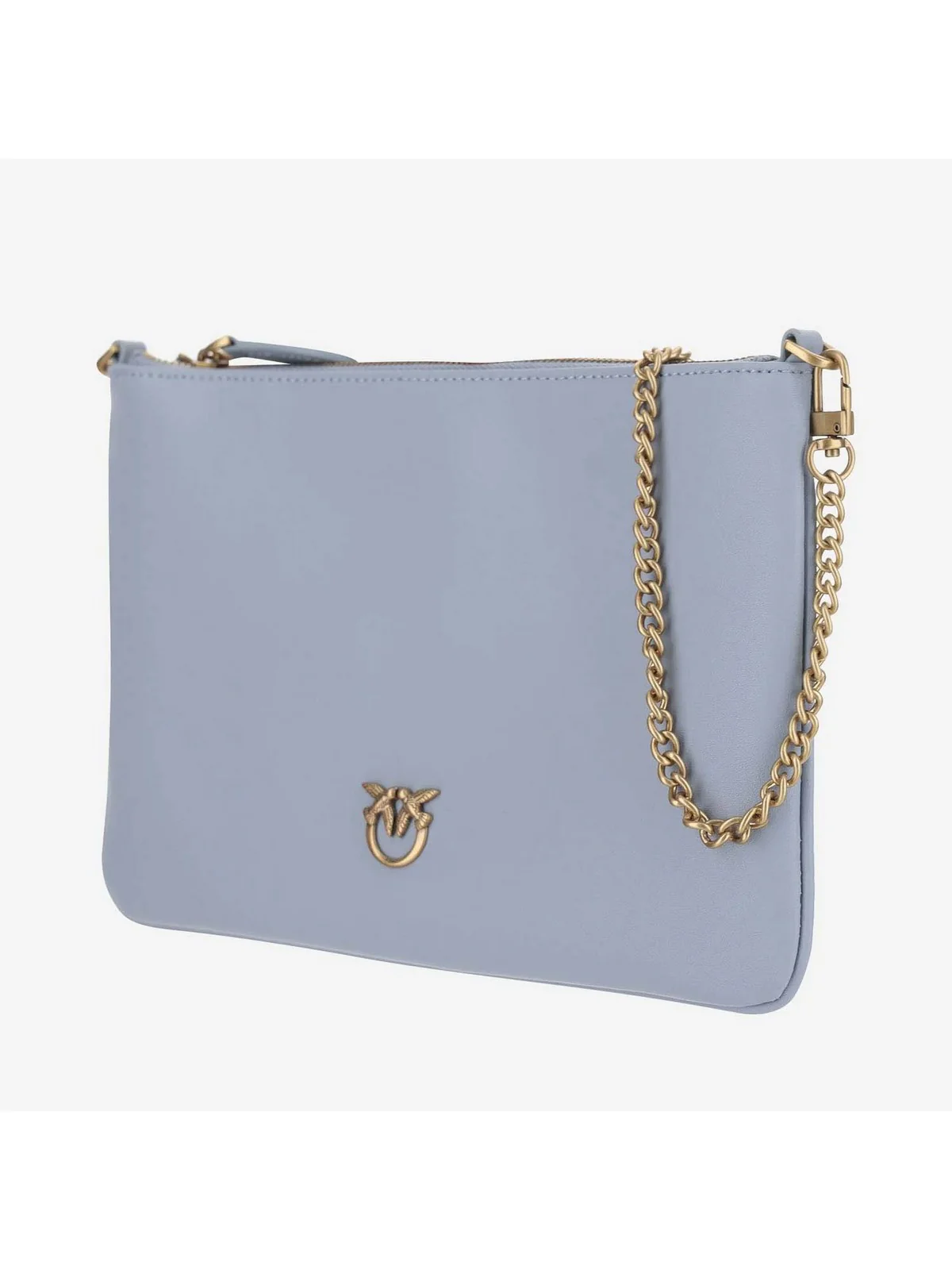 PINKO Borsa Donna Flat Classic Vitello Seta 100455-A0F1 E57Q Blu - Image 2