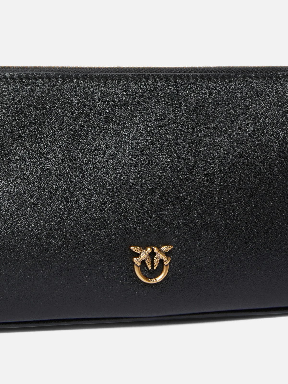 PINKO Borsa Donna HALF MOON HORIZONTAL MINI VITE 105069-A0QO Z99Q NERO-ANTIQUE GOLD - Image 3