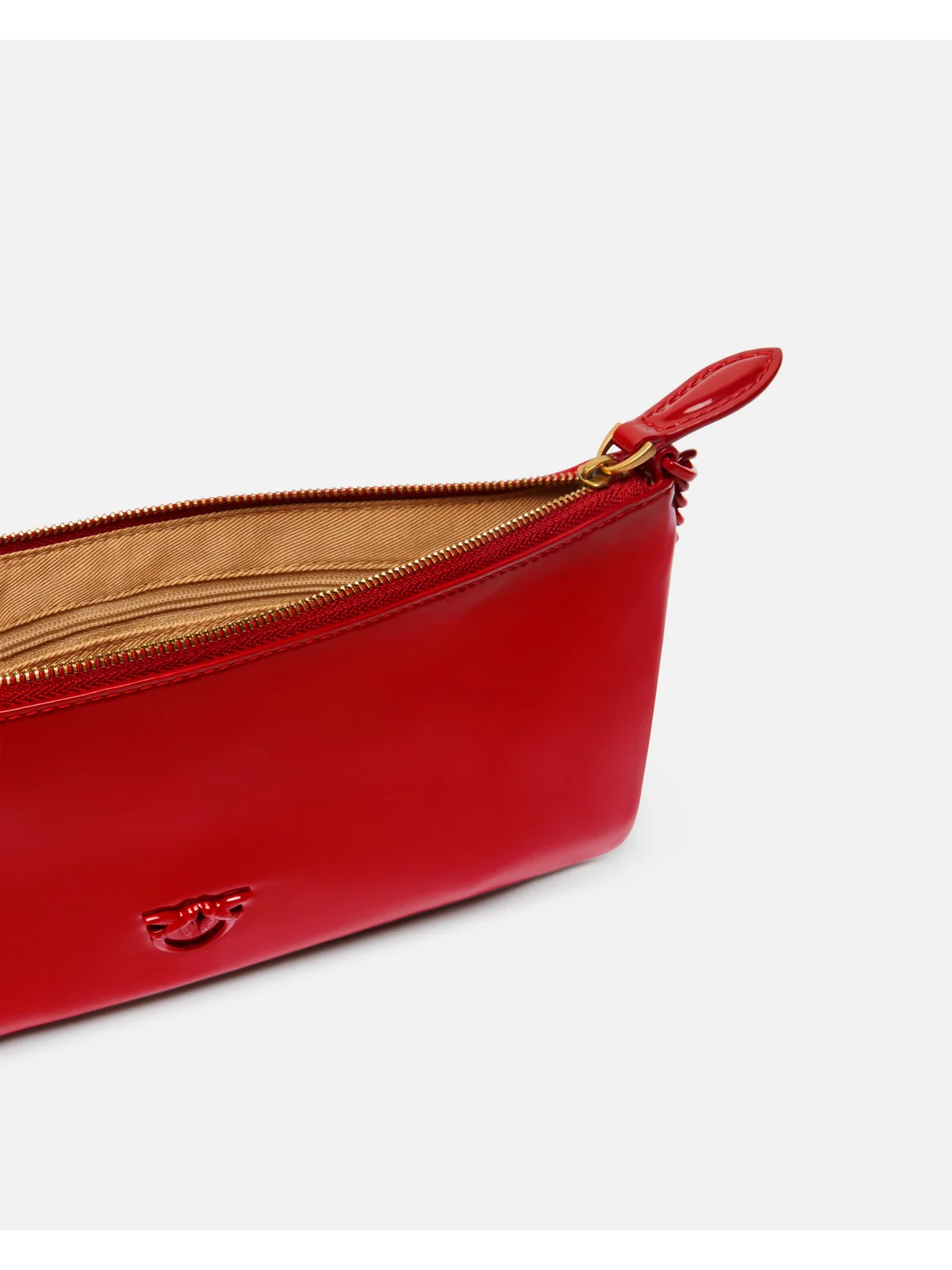 PINKO Borsa Donna Horizontal Flat Ecovernice+Pu 102747-A1UP R30B Rosso - Image 4
