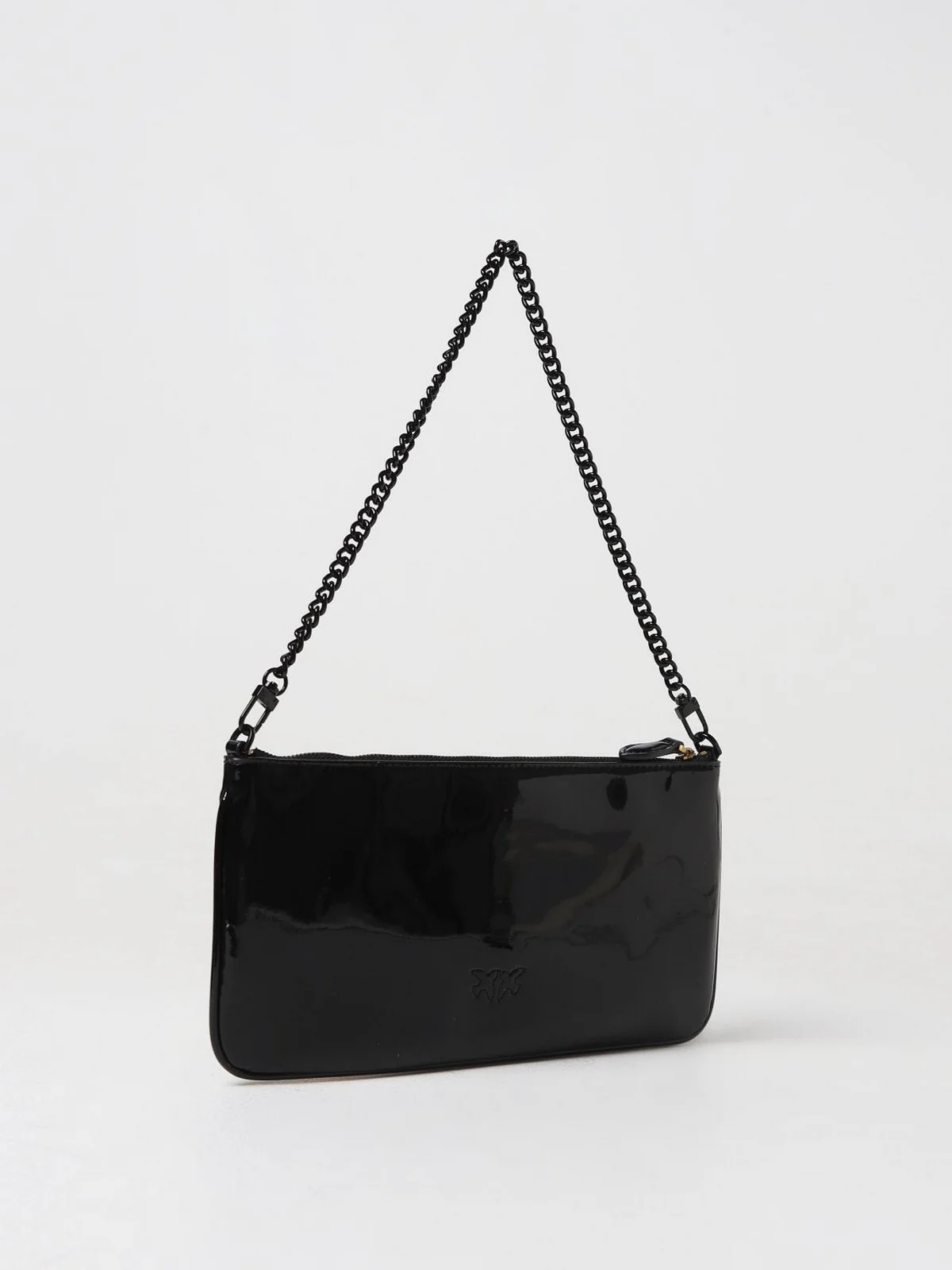 PINKO Borsa Donna Horizontal Flat Ecovernice+Pu 102747-A1UP Z99B Nero - Image 2