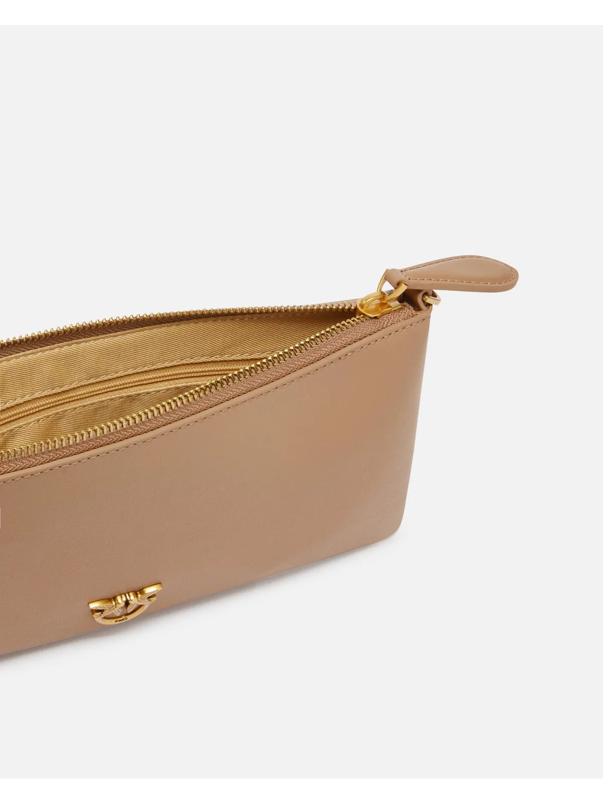 PINKO Borsa Donna Horizontal Flat Vitello Seta 102747-A0F1 D01Q BISCOTTO ZENZERO-ANTIQUE GOLD - Image 4